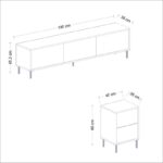 Έπιπλο τηλεόρασης Image ανθρακί 180x35x45 2cm ed10033 - Image 2