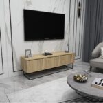 Έπιπλο tv Cavo oak μαύρο 140x40x50cm ed10036 - Image 5