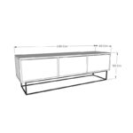 Έπιπλο tv Cavo oak μαύρο 140x40x50cm ed10036 - Image 2