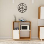 Ραφιέρα Nehir δρυς άσπρο μελαμίνη 100x35x100εκ ed10040