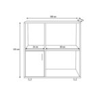 Ραφιέρα Nehir δρυς άσπρο μελαμίνη 100x35x100εκ ed10040 - Image 2