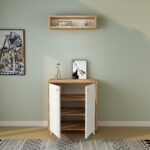 Έπιπλο εισόδου Nisa δρυς άσπρο μελαμίνη 80x40x80εκ ed10044 - Image 4