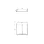 Έπιπλο εισόδου Nisa δρυς άσπρο μελαμίνη 80x40x80εκ ed10044 - Image 2