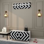 Έπιπλο εισόδου Trend άσπρο μαύρο μελαμίνη 100x40x55εκ ed10045 - Image 5