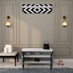 Έπιπλο εισόδου Trend άσπρο μαύρο μελαμίνη 100x40x55εκ ed10045 - Image 4