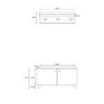 Έπιπλο εισόδου Trend άσπρο μαύρο μελαμίνη 100x40x55εκ ed10045 - Image 2