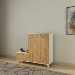 Έπιπλο εισόδου Esra δρυς άσπρο μελαμίνη 120x40x120εκ ed10046 - Image 5