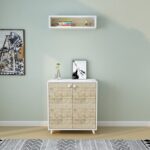 Έπιπλο εισόδου Hasır δρυς άσπρο μελαμίνη 80x40x80εκ ed10049