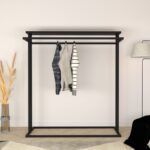 Ντουλάπα Ufa μαύρο μελαμίνη 150x40x170εκ ed10055