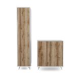 Κονσόλα Filiz άσπρο δρυς μελαμίνη 120x40x180εκ ed10056 - Image 4