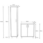Κονσόλα Filiz άσπρο δρυς μελαμίνη 120x40x180εκ ed10056 - Image 2