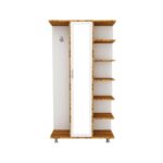 Έπιπλο εισόδου Ceviz δρυς άσπρο μελαμίνη 100x35x180εκ ed10057 - Image 3