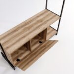 Ντουλάπα Minsk δρυς μαύρο μελαμίνη 120x45x180εκ ed10060 - Image 4