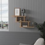 Ράφι τοίχου Funda Oak μελαμίνη 95x20x44cm ed10061 - Image 5