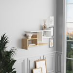 Ραφιέρα Hisar άσπρο δρυς μελαμίνη 79x20x25εκ ed10063 - Image 4