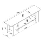 Έπιπλο τηλεόρασης Nia 125x29 5x40cm μελαμίνη ed10068 - Image 2