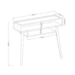 Κονσόλα Cizi ανθρακί δρυς μελαμίνη 100x30x86 6εκ ed10071 - Image 2