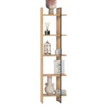 Βιβλιοθήκη Simge δρυς μελαμίνη 40x23x160εκ ed10074 - Image 5