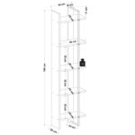 Βιβλιοθήκη Sembol δρυς μελαμίνη 40x23x160εκ ed10077 - Image 2