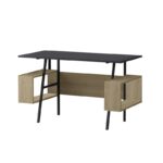 Γραφείο Toccare ανθρακί oak χρώμα μελαμίνη μέταλλο 120x60x73 8cm ed10080 - Image 3