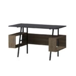 Γραφείο Toccare ανθρακί καρυδί χρώμα μελαμίνη μέταλλο 120x60x73 8cm ed10081 - Image 3