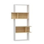 Βιβλιοθήκη Infy άσπρο δρυς μελαμίνη 60x22x145εκ ed10083 - Image 3