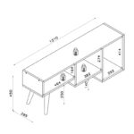 Έπιπλο τηλεόρασης Luogo 121Χ29 5Χ45cm μελαμίνη ed10085 - Image 2