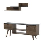 Έπιπλο τηλεόρασης Nida plus μελαμίνη 140x55x29 5cm ed10088 - Image 5