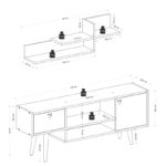 Έπιπλο τηλεόρασης Nida plus μελαμίνη 140x55x29 5cm ed10088 - Image 2