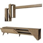 Έπιπλο τηλεόρασης Beril oak 180x37x40cm ed1012 - Image 3