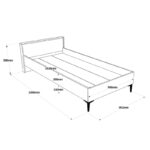 Σετ νεαρών δωματίων Aero καφέ ανθρακί μελαμίνη ed10135 - Image 3