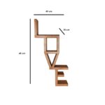 Ραφιέρα Love καρυδί οξιά 40x10x65εκ ed10152 - Image 2