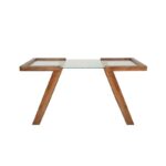 Τραπέζι σαλονιου Atar πεύκο μασιφ ξύλο επιφάνεια γυαλί 100x50x50εκ ed10155 - Image 5