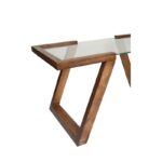 Τραπέζι σαλονιου Atar πεύκο μασιφ ξύλο επιφάνεια γυαλί 100x50x50εκ ed10155 - Image 3