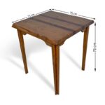 Τραπεζάκι σαλονιού Ushuai ξύλινο 75x75cm ed10168 - Image 2