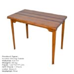 Τραπεζαρία Kuoksu καρυδί πεύκο 120x70x75εκ ed10173 - Image 3