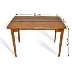 Τραπεζαρία Kuoksu καρυδί πεύκο 120x70x75εκ ed10173 - Image 2