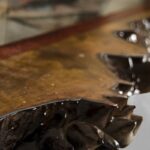 Τραπέζι σαλονιού Picass καρυδί μασιφ ξ΄υλο 90x75x45εκ ed10186 - Image 4