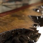 Τραπέζι σαλονιού Picass καρυδί μασιφ ξ΄υλο 90x75x45εκ ed10186 - Image 3