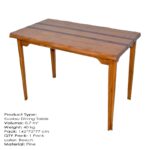 Τραπεζαρία Kuoksu δρυς πεύκο 140x70x75εκ ed10187 - Image 3