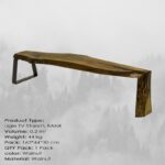 Έπιπλο τηλεόρασης Ugie μεταλλικά πόδια 160x36x42cm ed10189