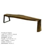 Έπιπλο τηλεόρασης Ugie μεταλλικά πόδια 160x36x42cm ed10189 - Image 5