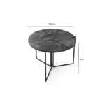 Τραπέζι Bandiera ανθρακί χρώμα μέταλλο 100x100x72cm ed1018 - Image 2