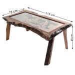 Τραπέζι σαλονιού Picass καρυδί μασιφ ξύλο 115x75x45εκ ed10194 - Image 2