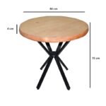 Τραπεζάκι σαλονιού Caselle ξύλινο 75x80cm ed10195 - Image 2