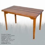 Τραπεζαρία Kuoksu καρυδί πεύκο 160x70x75εκ ed10196 - Image 4