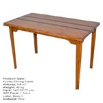 Τραπεζαρία Kuoksu καρυδί πεύκο 160x70x75εκ ed10196 - Image 3