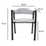 Καρέκλα Boi πεύκο άσπρο γκρί 50x50x70εκ ed10197 - Image 2