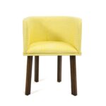 Πολυθρόνα Troua 45x45x75cm καρυδί κίτρινη ed10198 - Image 5