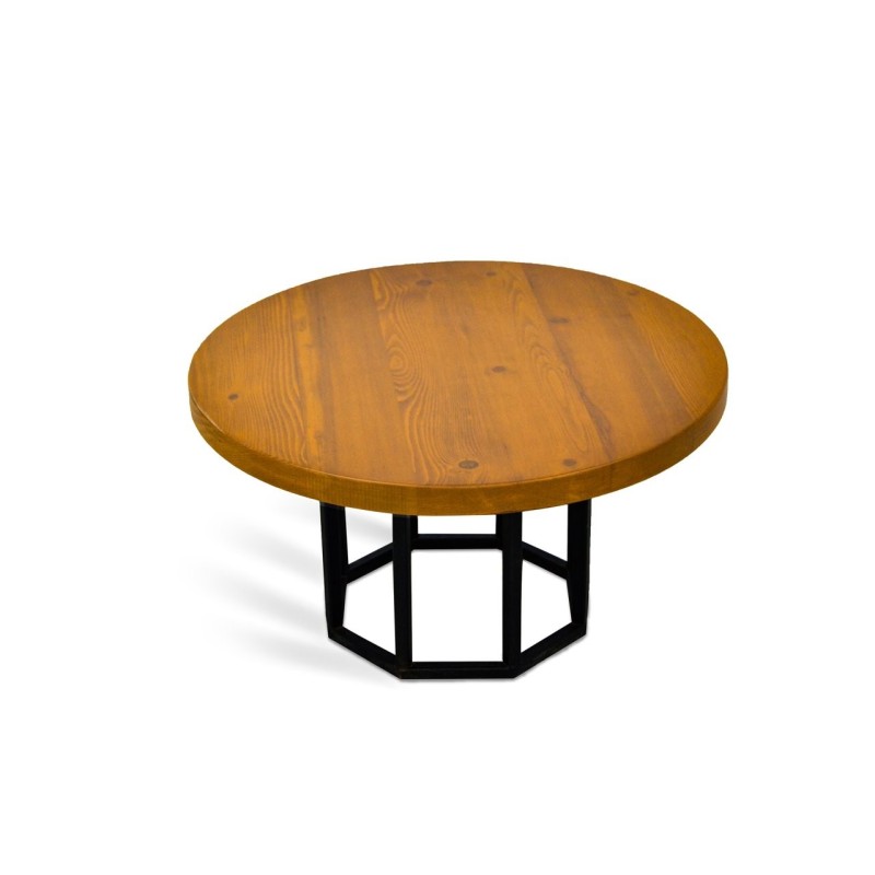 10201_0-800x800 Τραπέζι σαλονιού Granvin καρυδί μασιφ ξύλο μεταλλικό πλαίσιο 74x45εκ ed10201 - Image 1